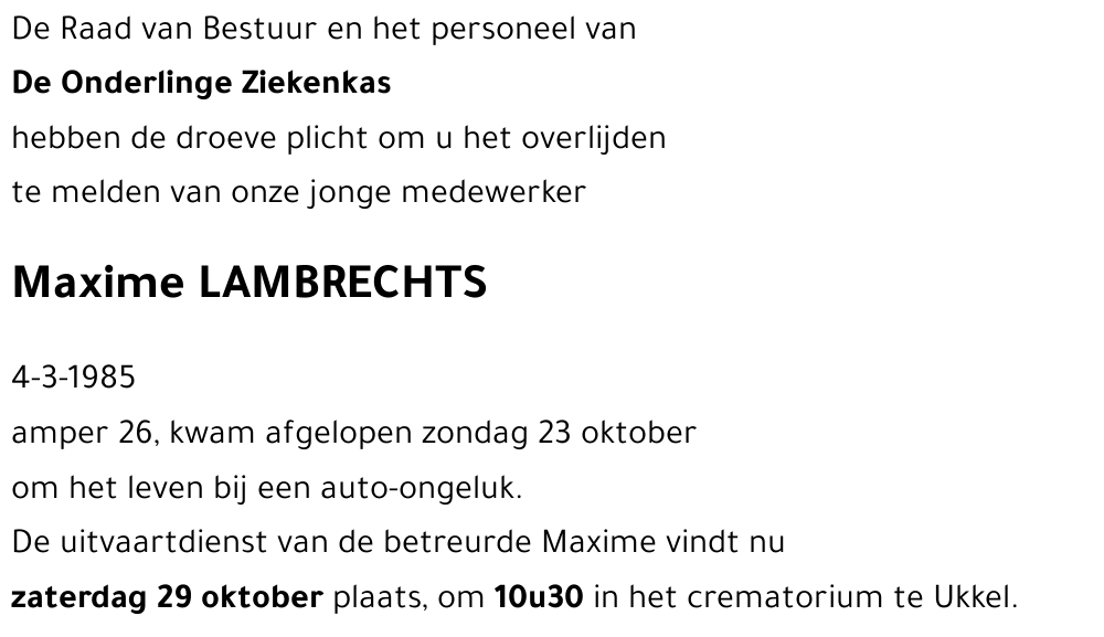Maxime LAMBRECHTS