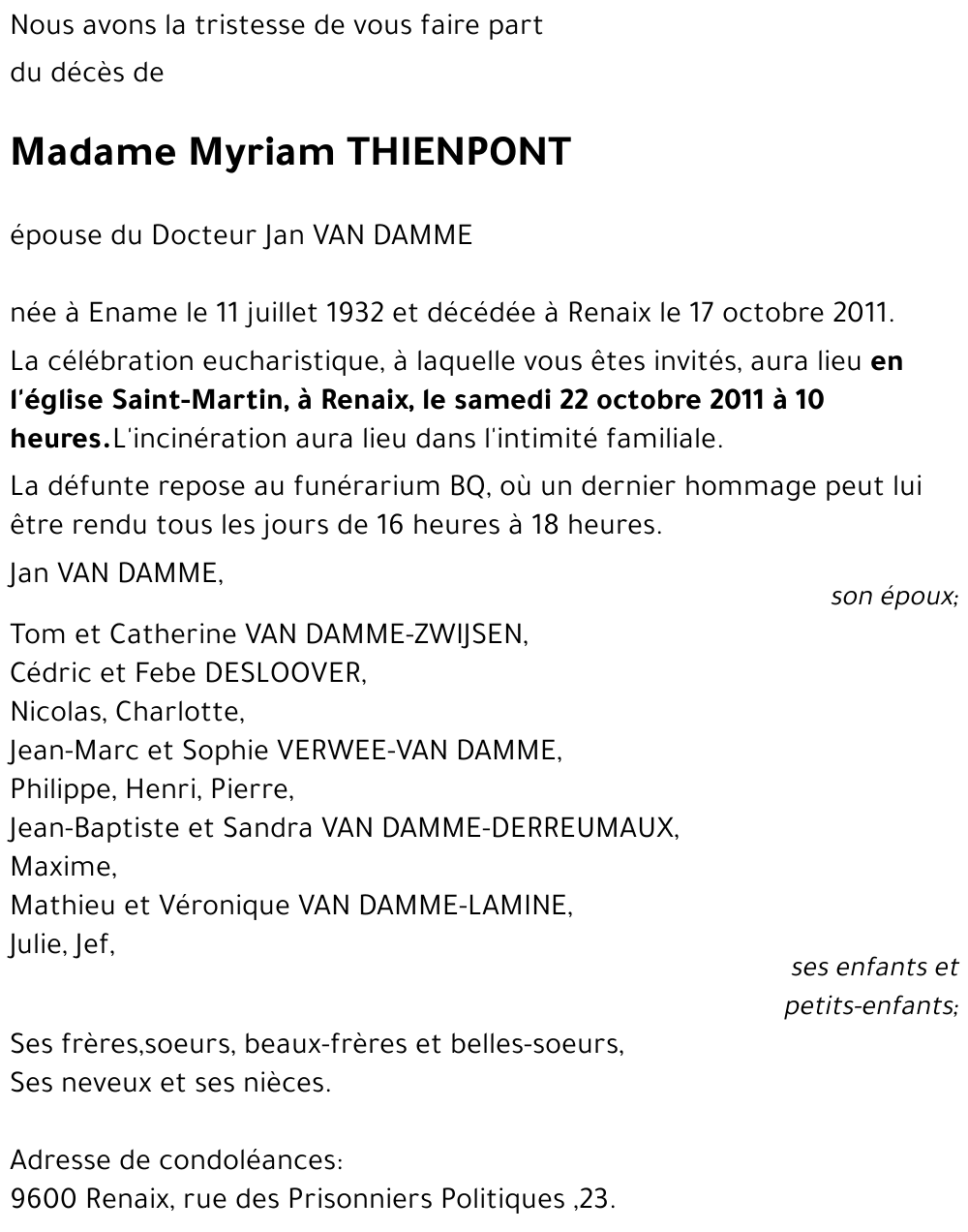 Myriam THIENPONT