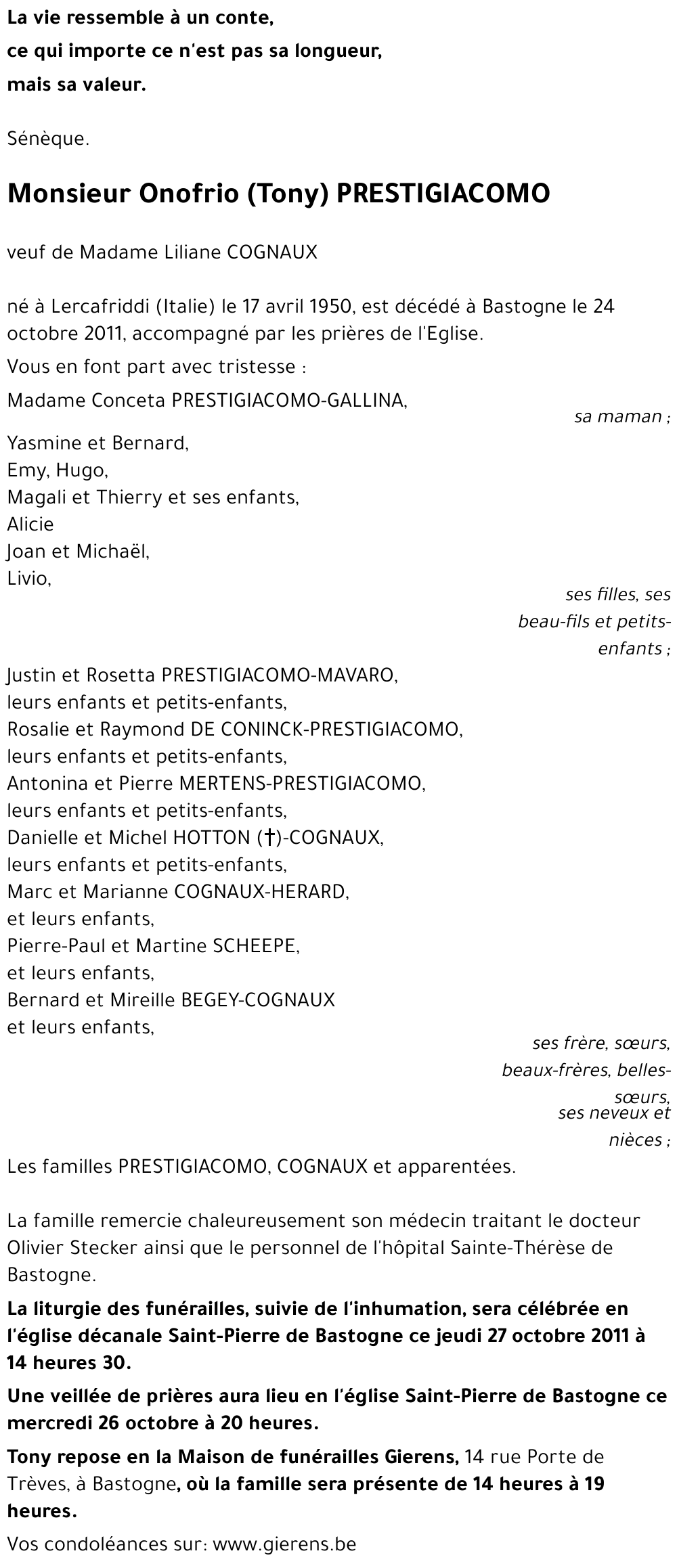 Onofrio PRESTIGIACOMO