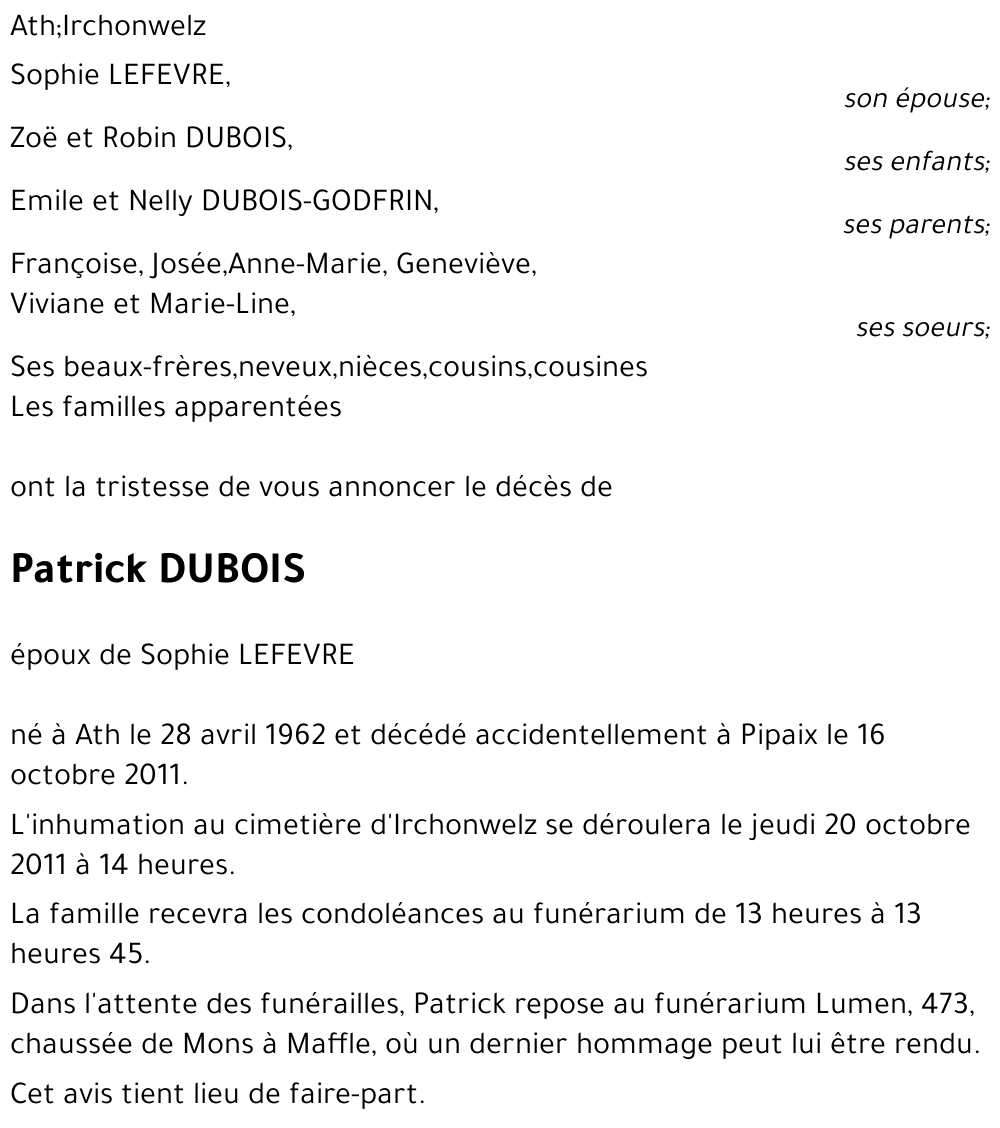 Patrick Dubois