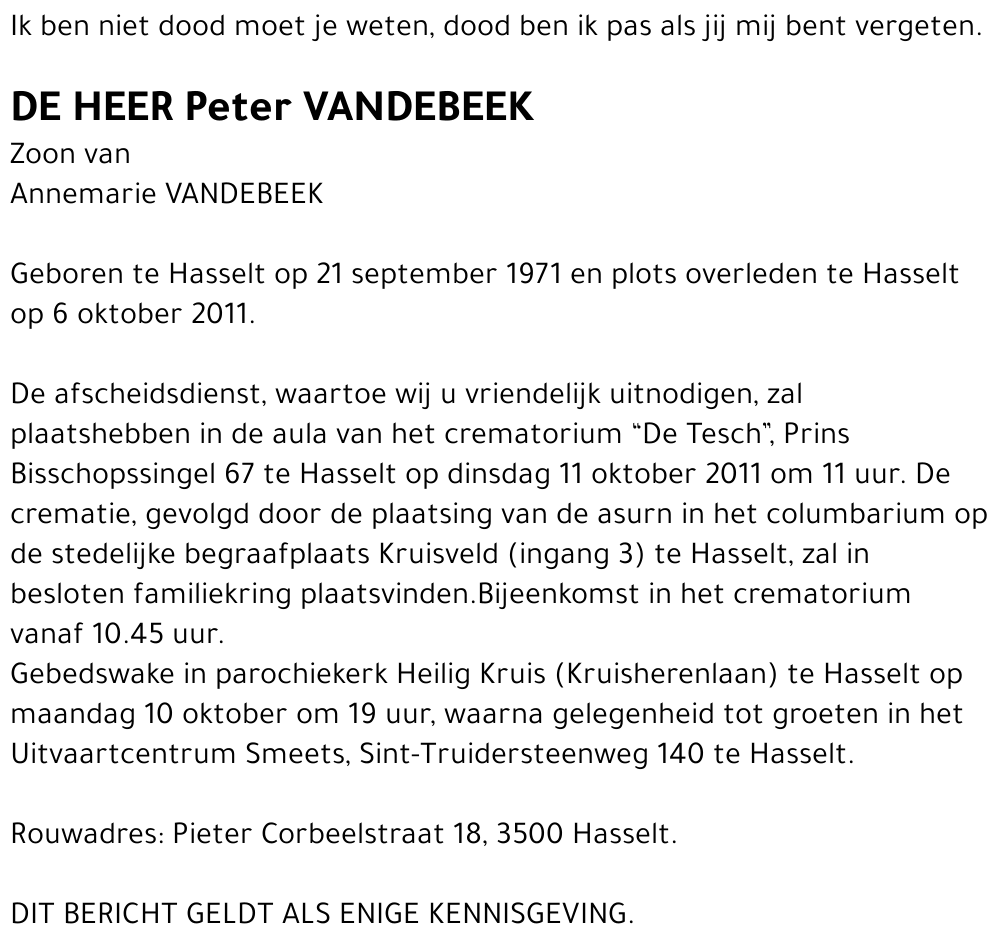 Peter Vandebeek