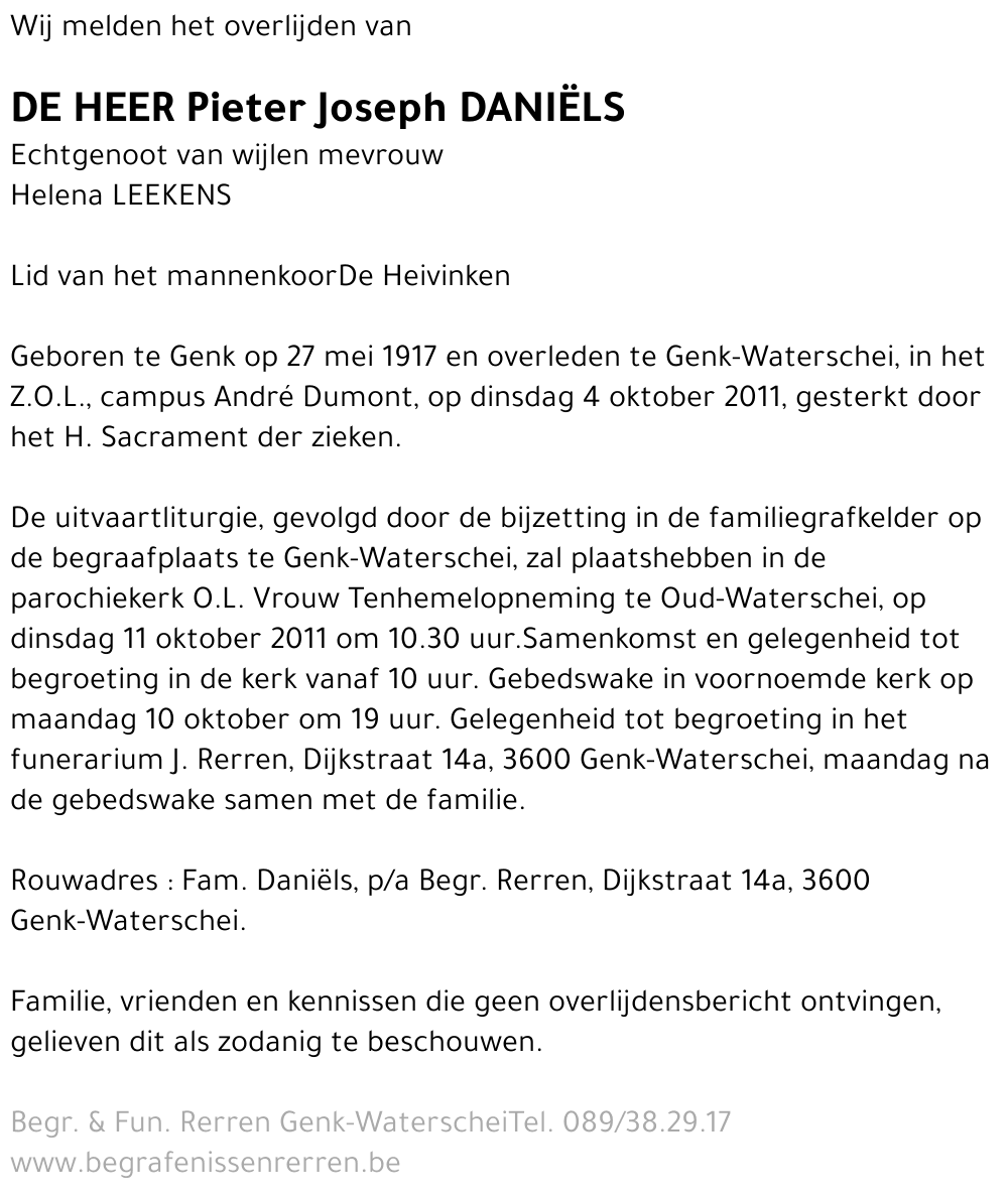 Pieter Joseph Daniëls