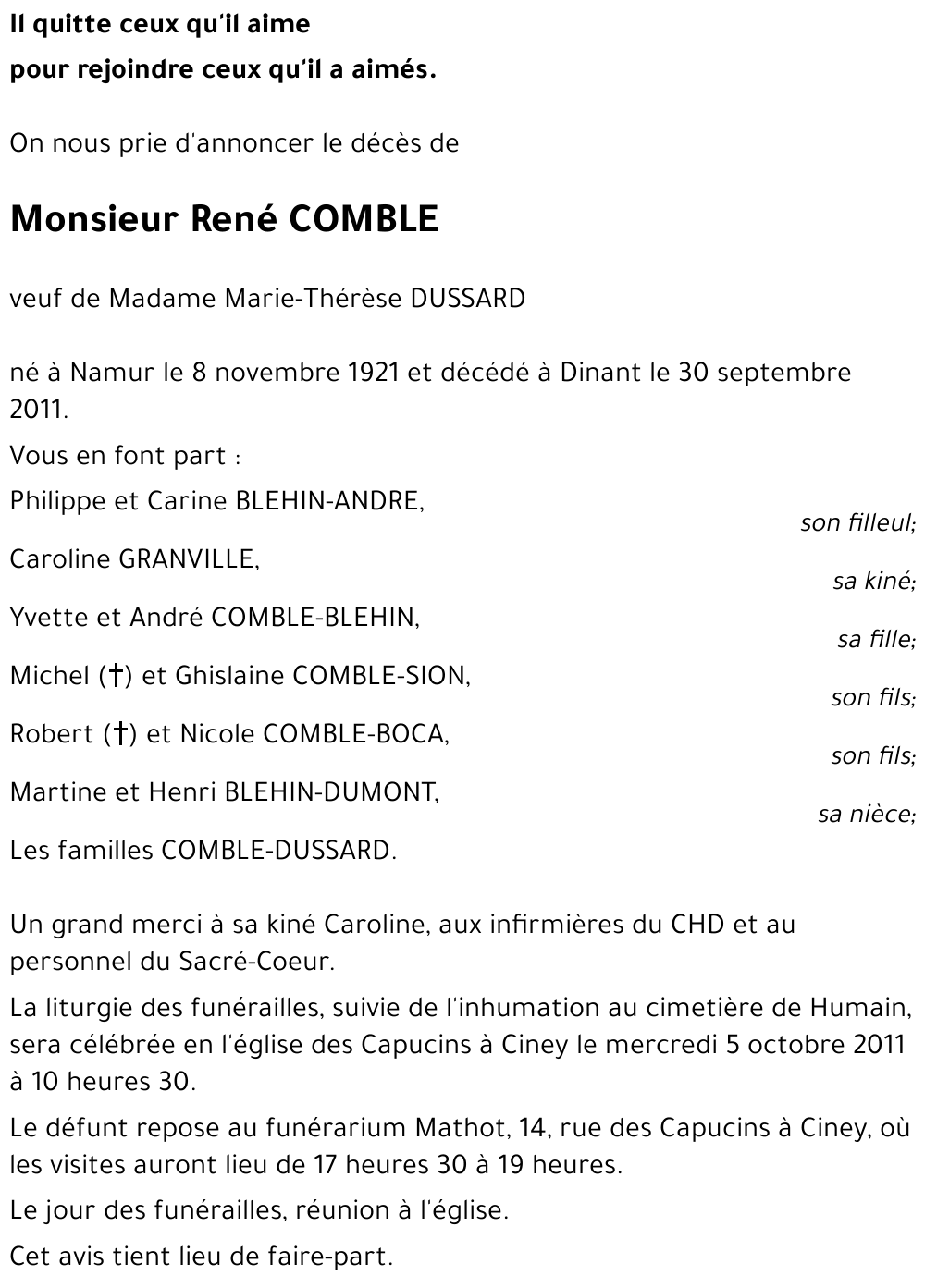René COMBLE