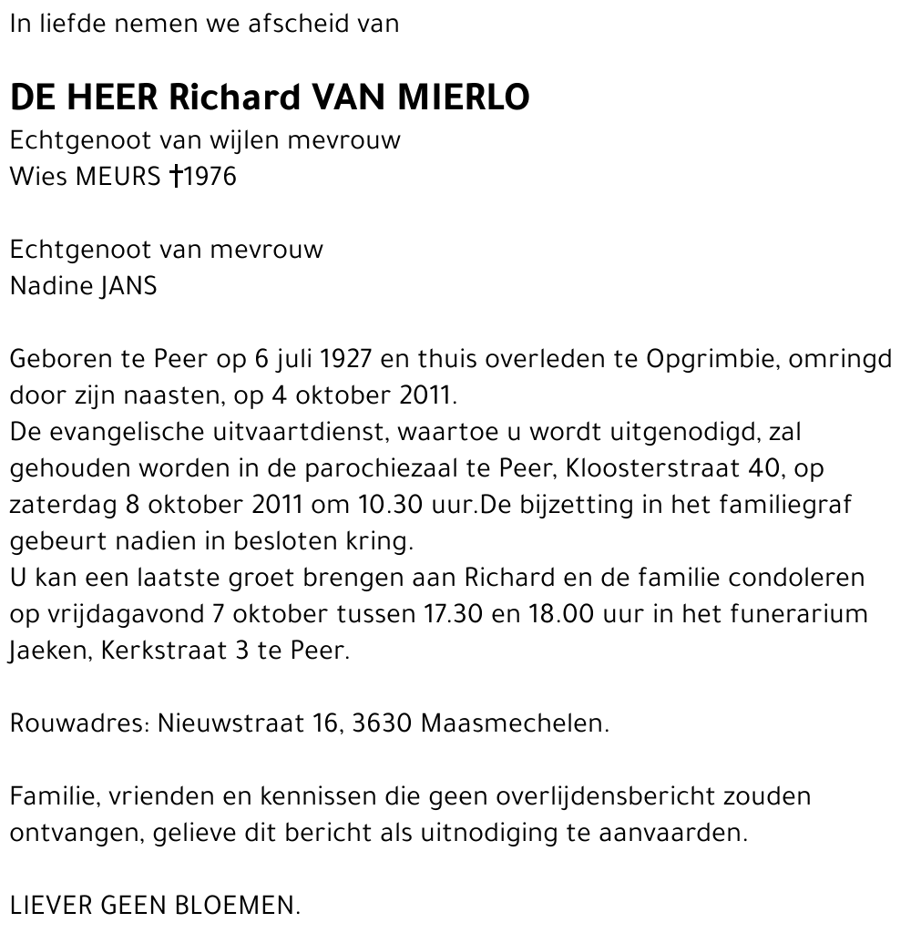 Richard Van Mierlo