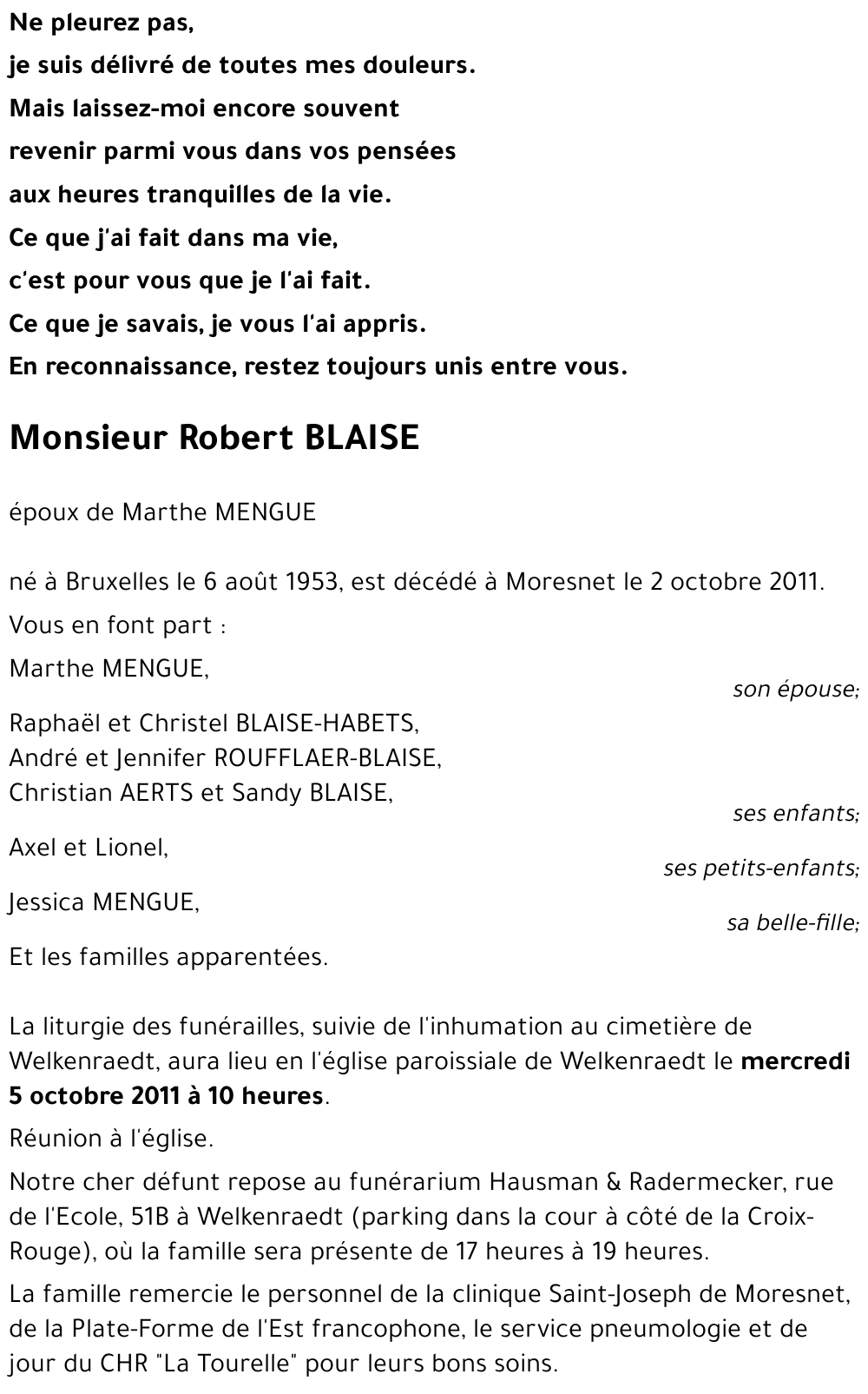 Robert BLAISE