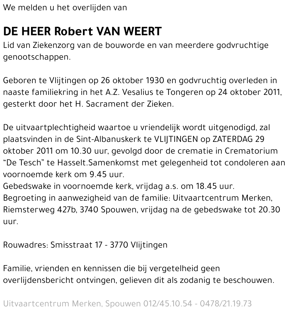 Robert Van Weert
