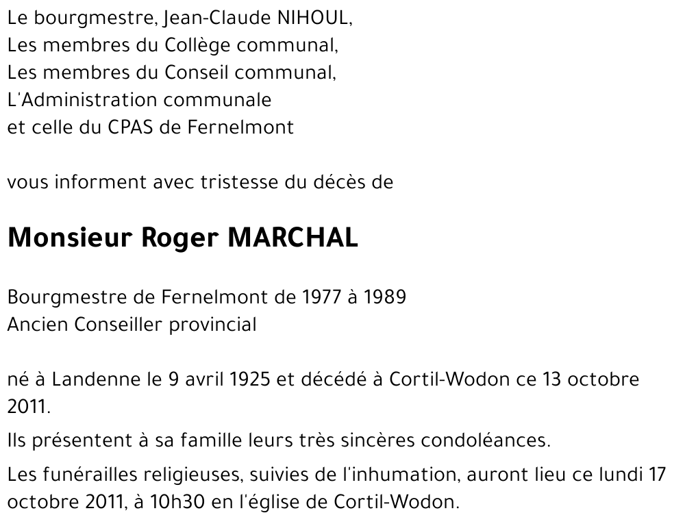 Roger MARCHAL