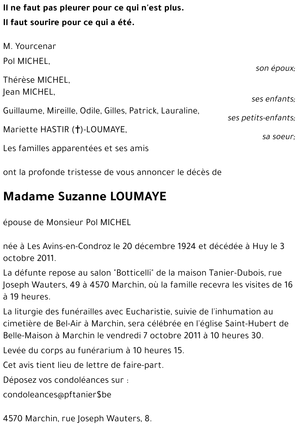 Suzanne LOUMAYE