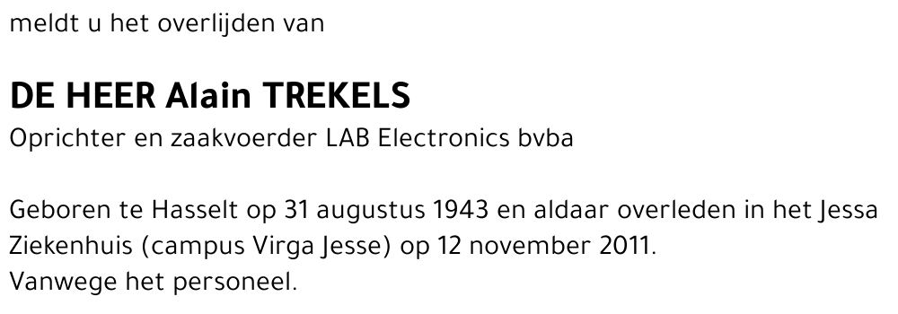 Alain Trekels