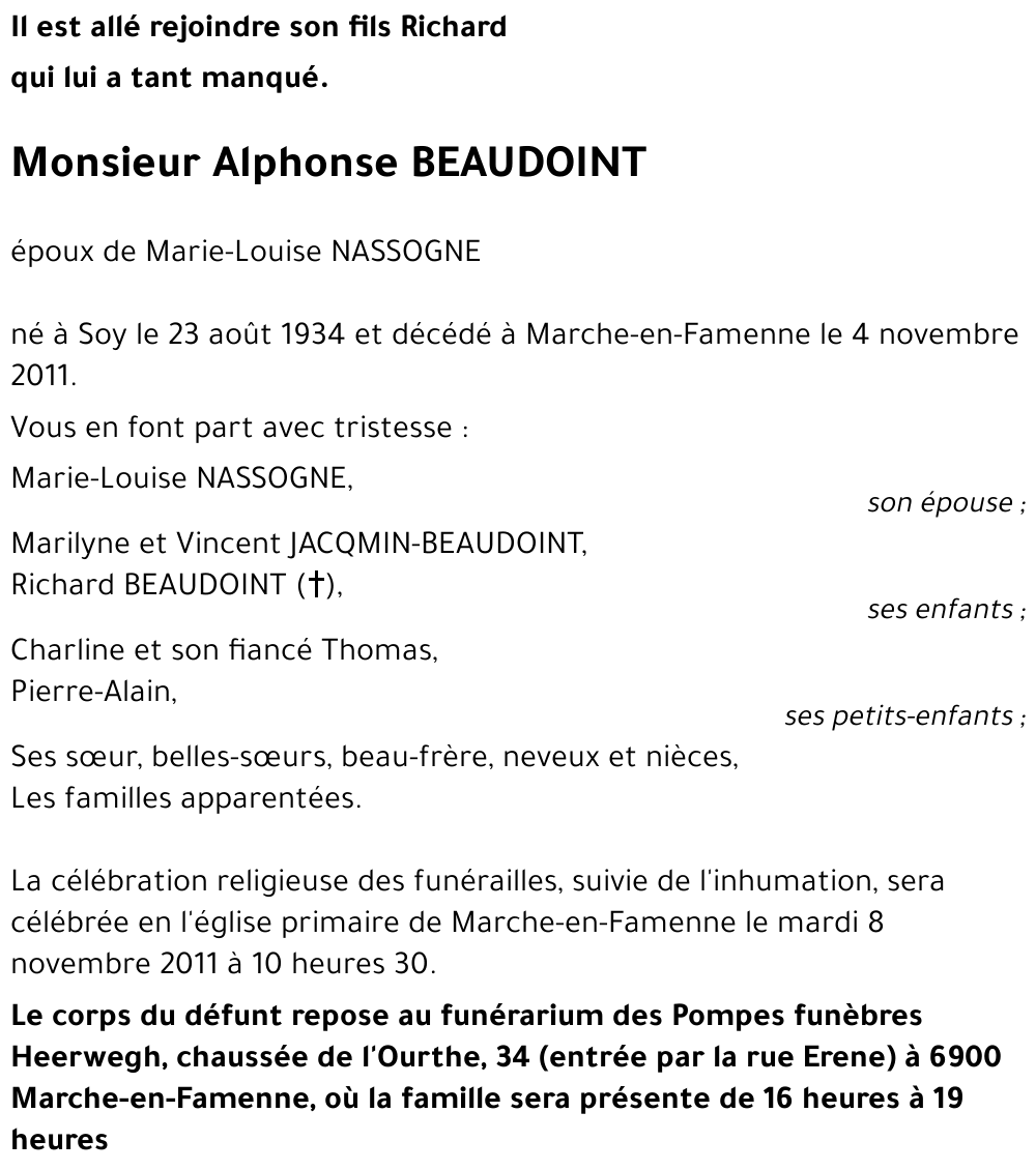 Alphone BEAUDOINT