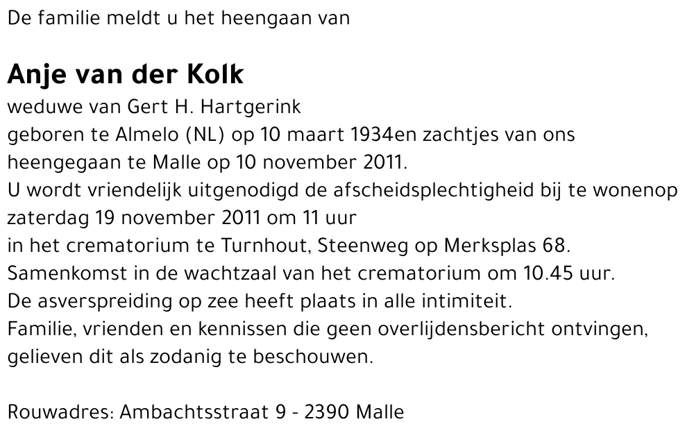 Anje van der Kolk