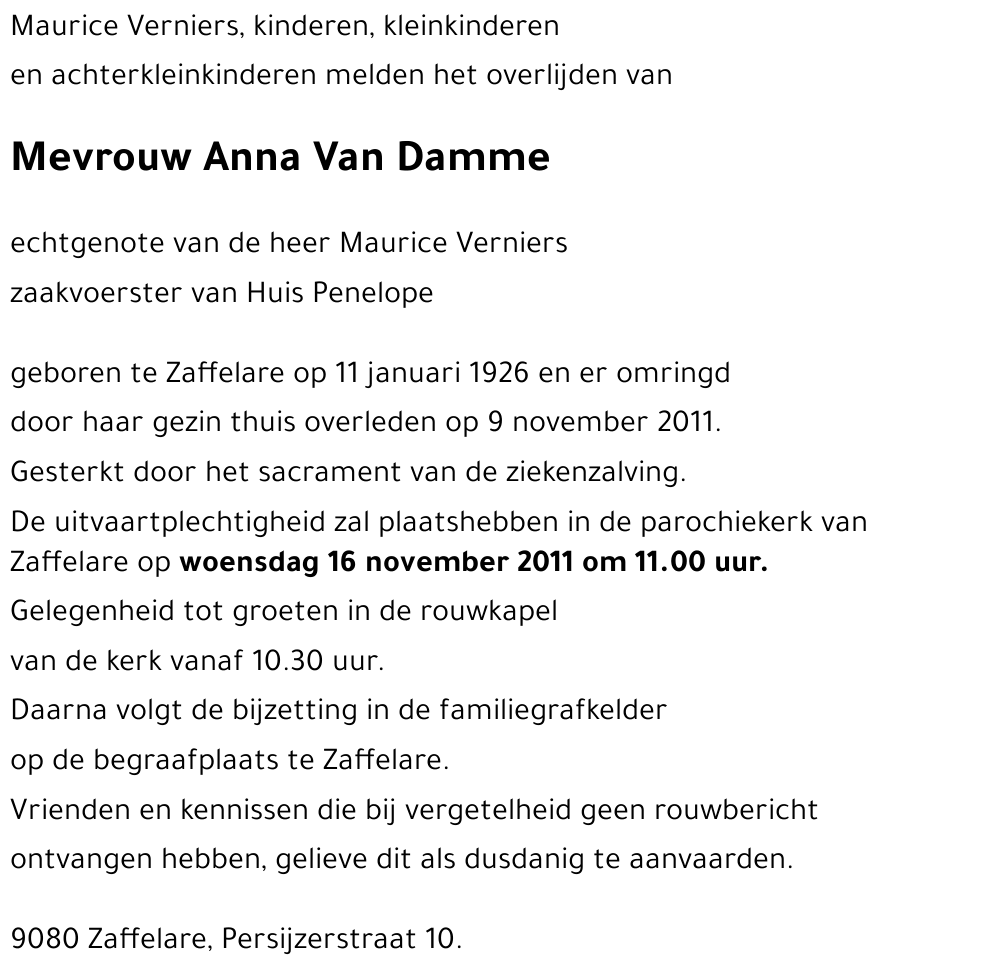 Anna Van Damme