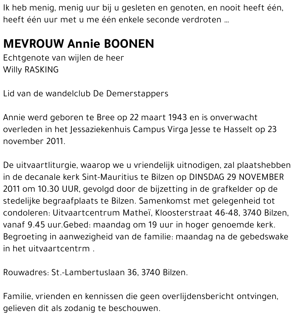 Annie BOONEN