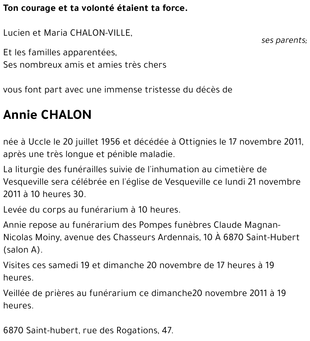 Annie CHALON