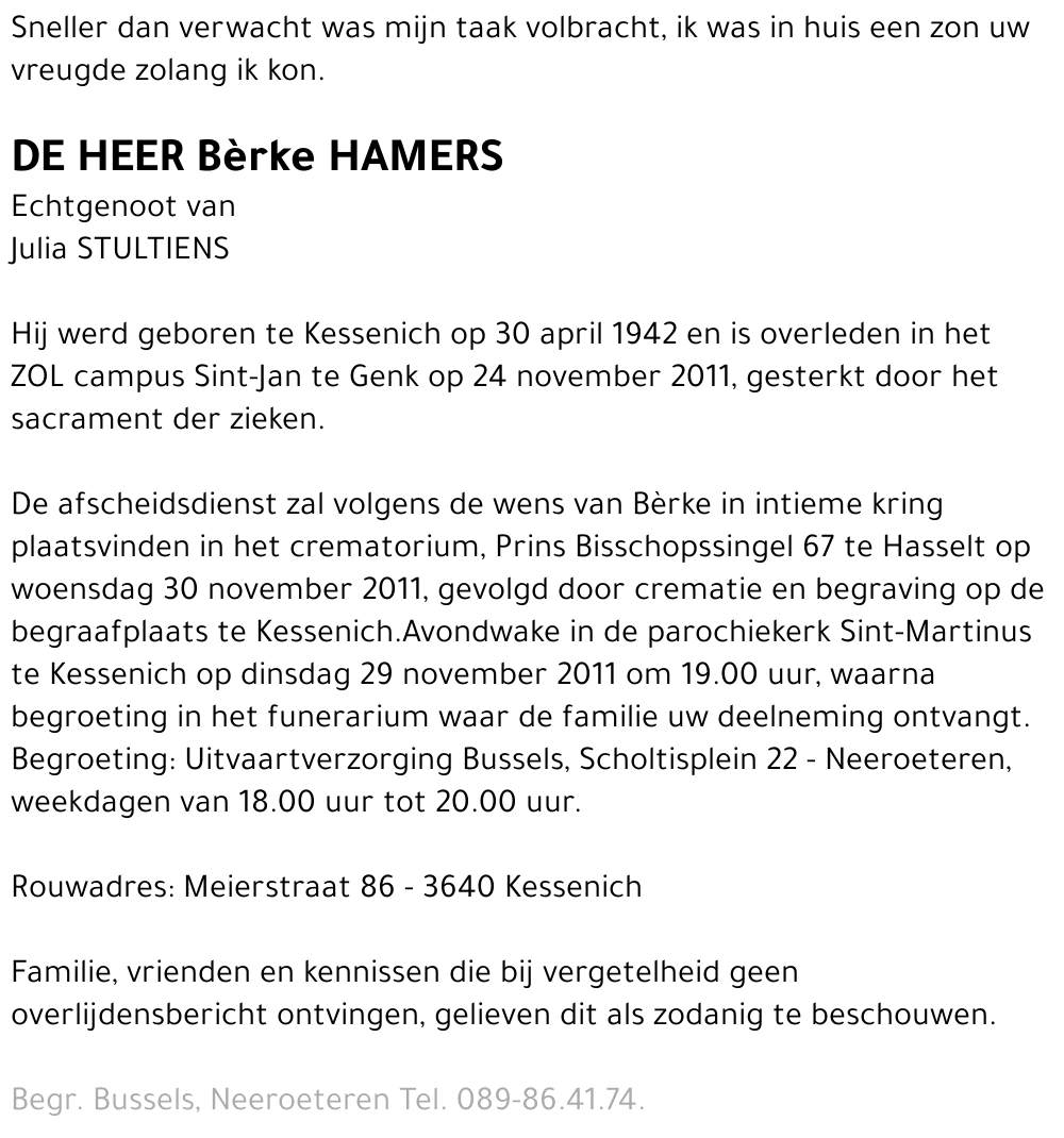 Bèrke HAMERS