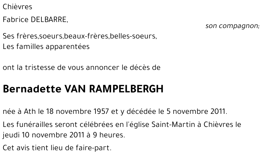 Bernadette Van Rampelbergh