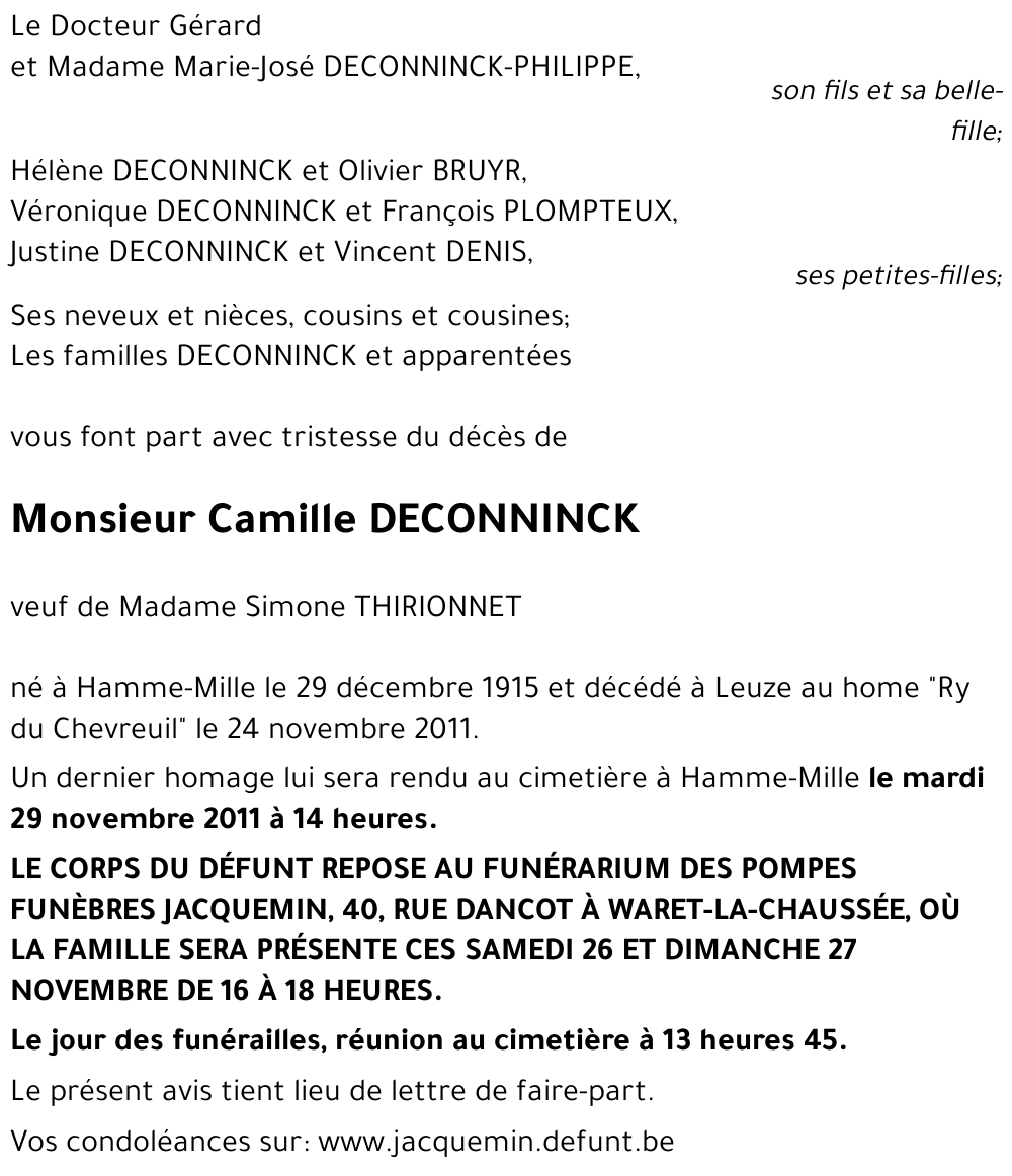 Camille DECONNINCK