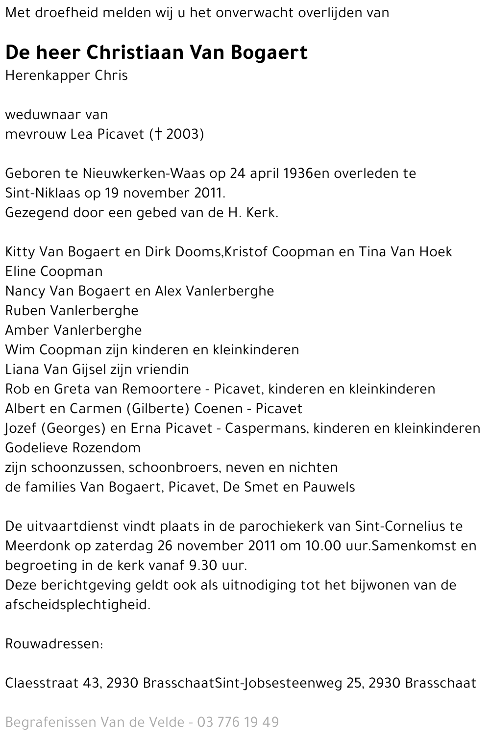 Christiaan Van Bogaert