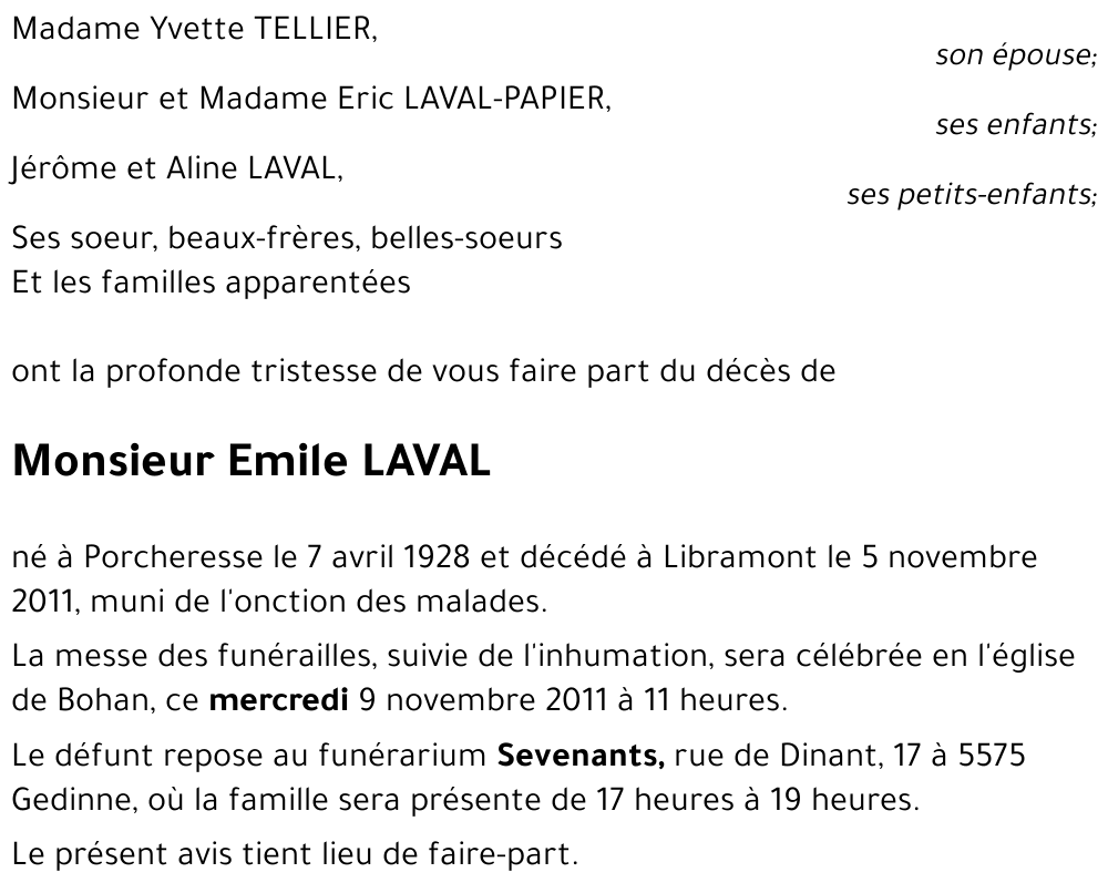 Emile LAVAL