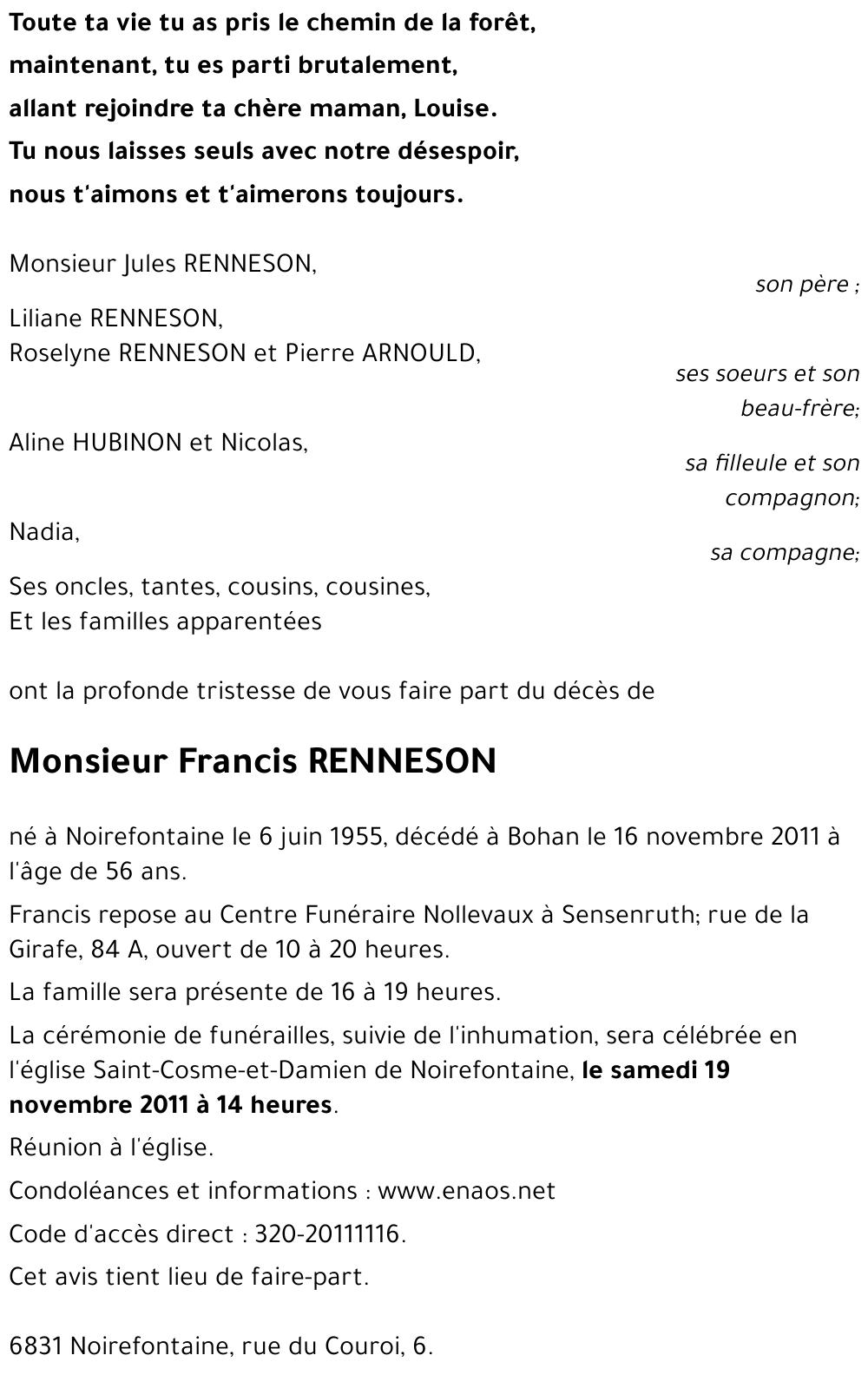 Francis RENNESON