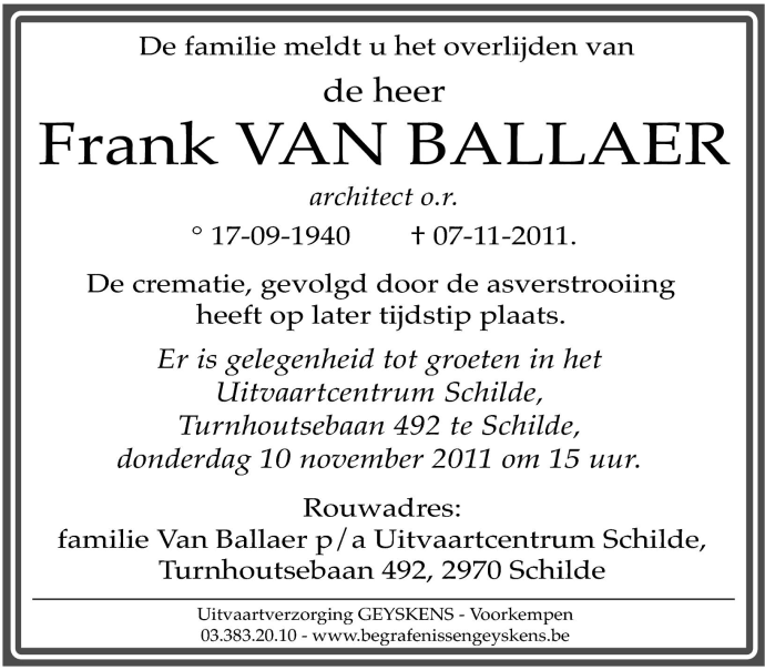 Frank Van Ballaer