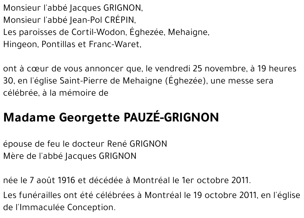 Georgette PAUZé-GRIGNON