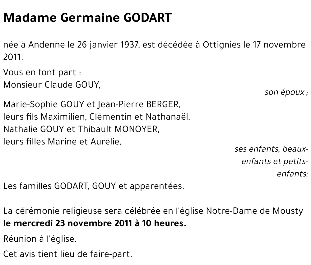Germaine GODART