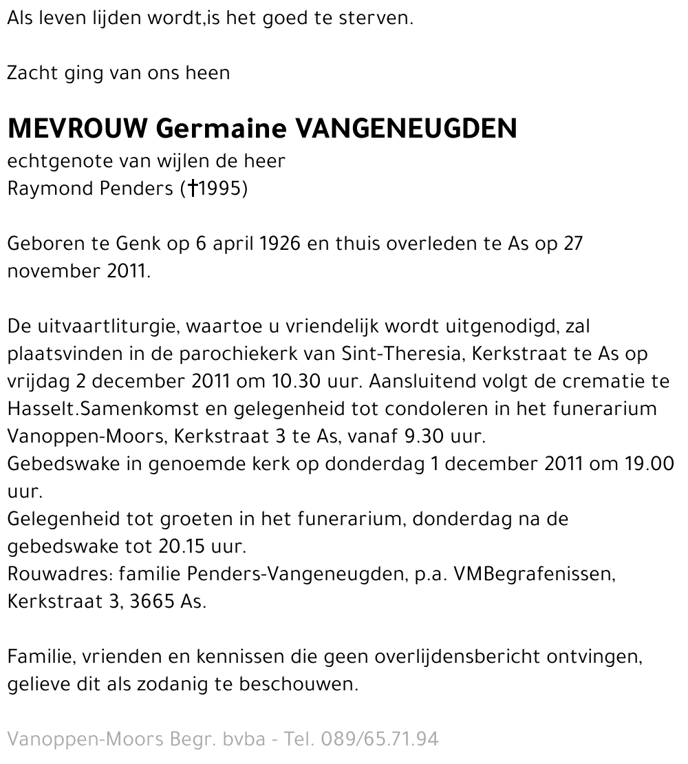 Germaine Vangeneugden