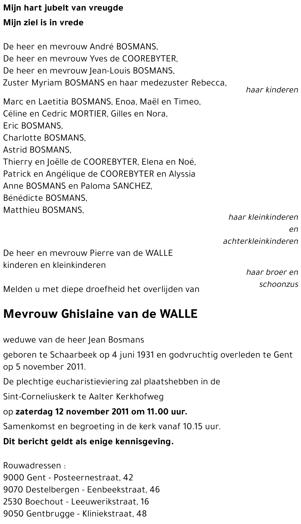 Ghislaine Van de Walle