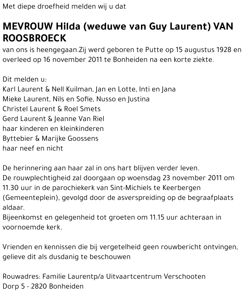 Hilda Van Roosbroeck