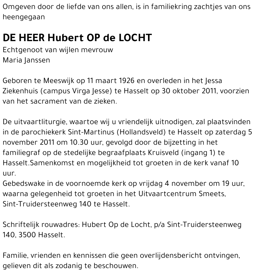Hubert Op de Locht