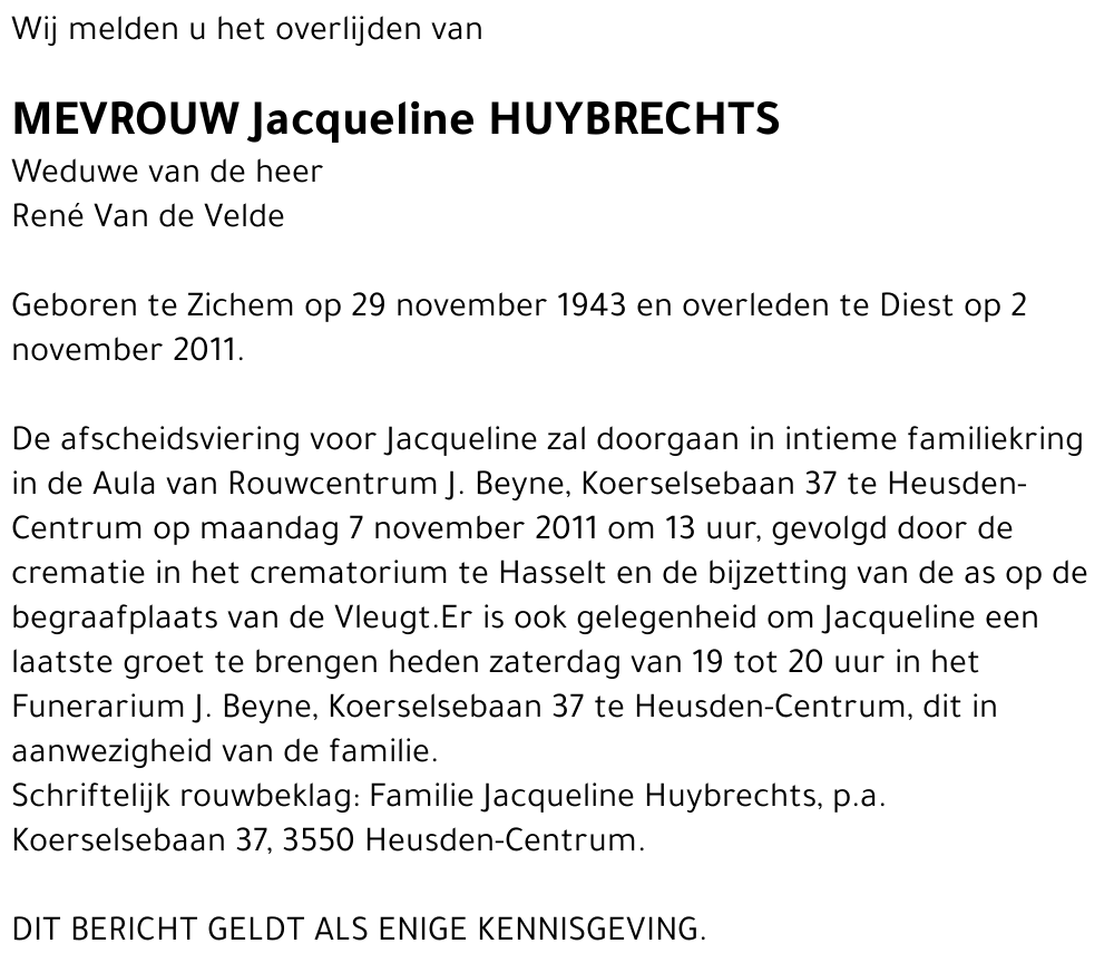 Jacqueline Huybrechts