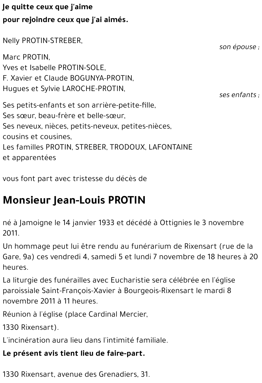 Jean-Louis PROTIN