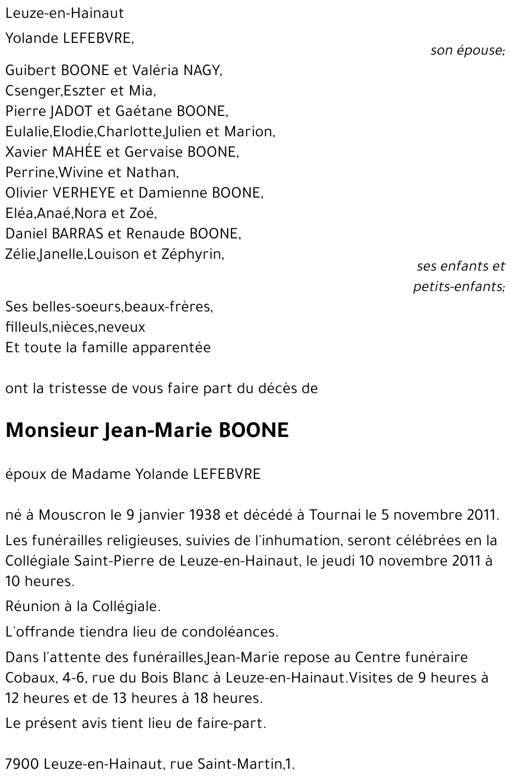 Jean-Marie Boone