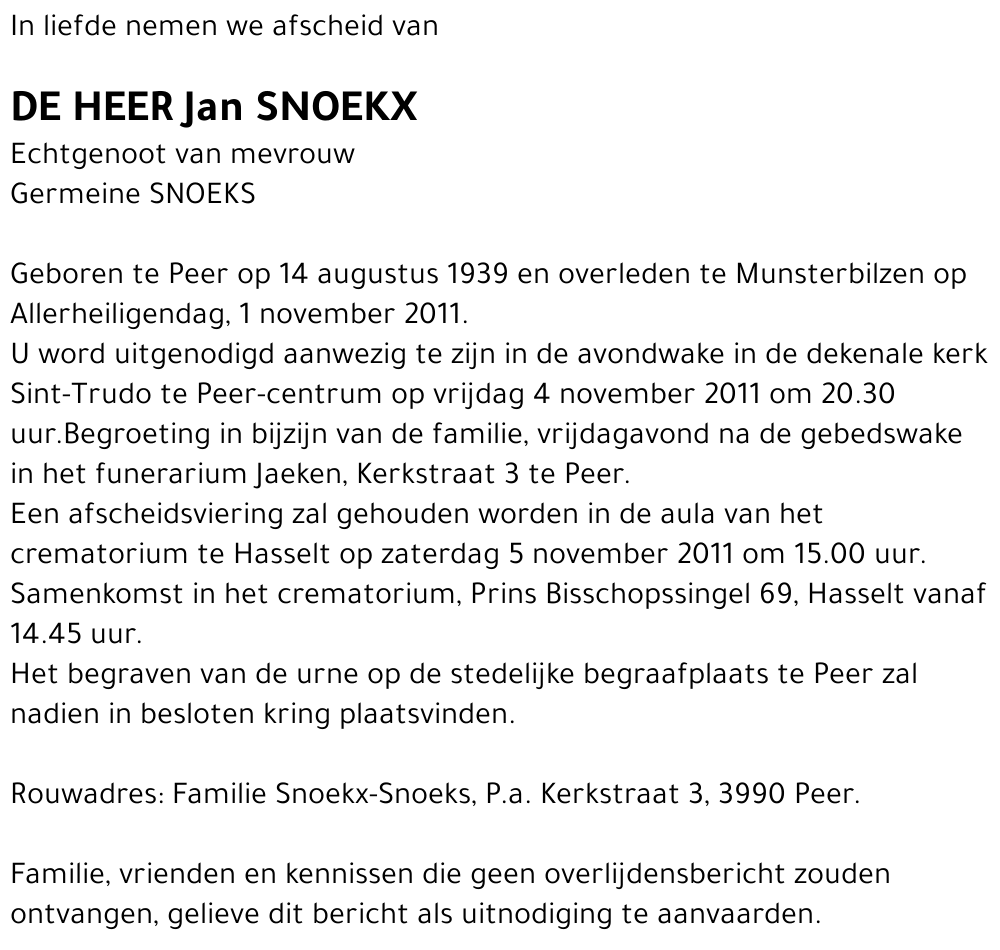 Jean SNOEKX