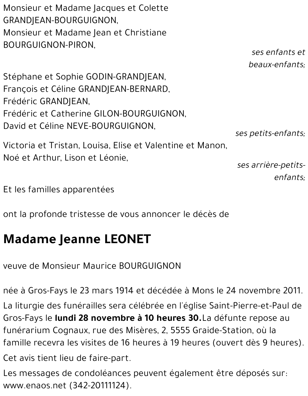 Jeanne LEONET
