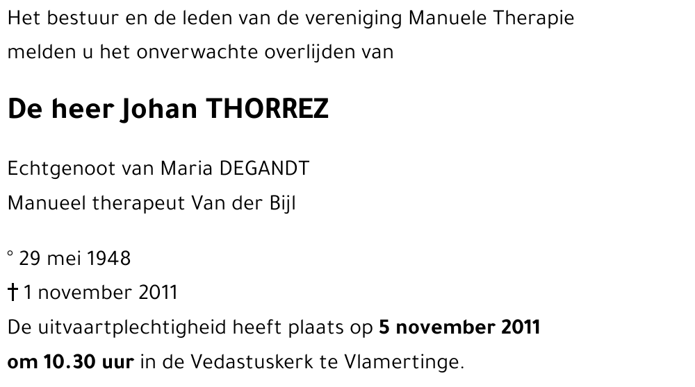 Johan THORREZ
