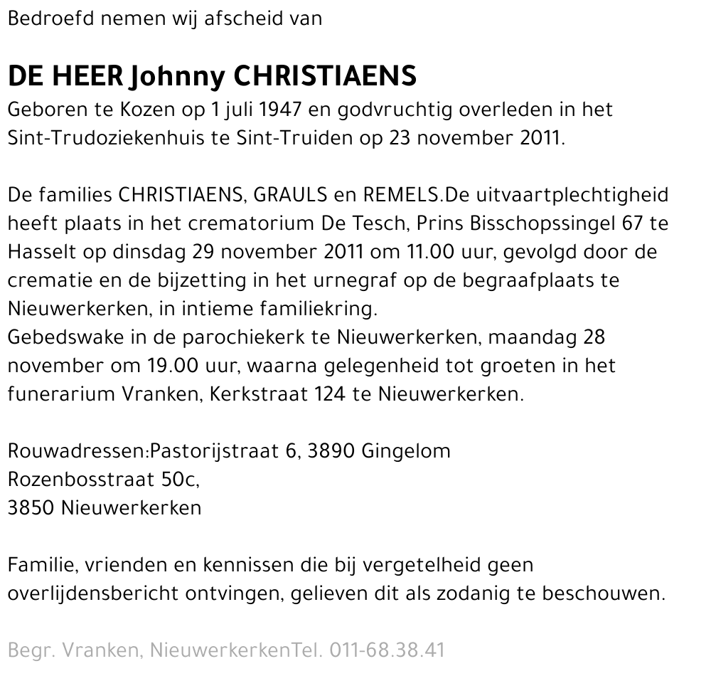 Johnny Christiaens