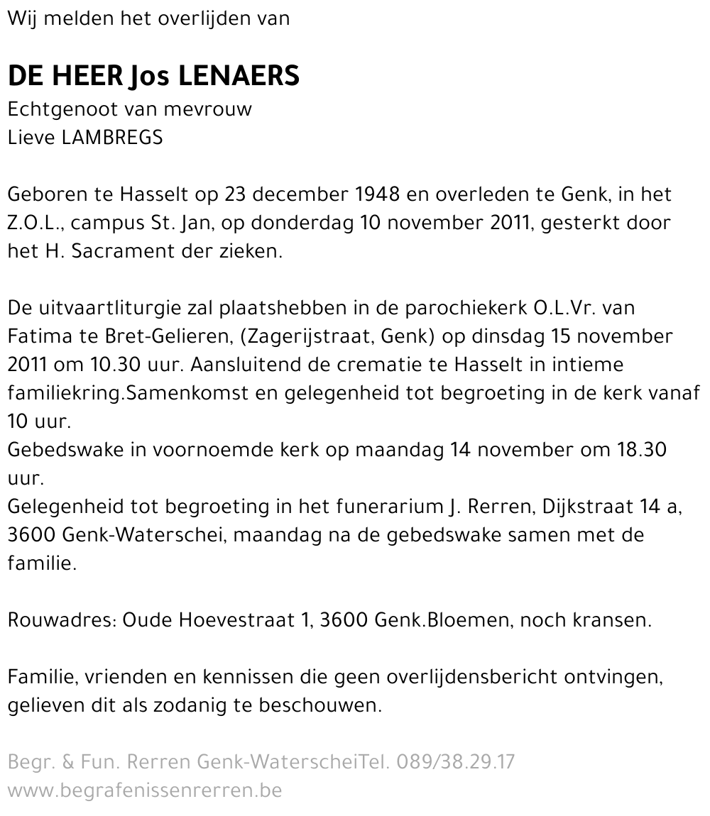 Jos Lenaers