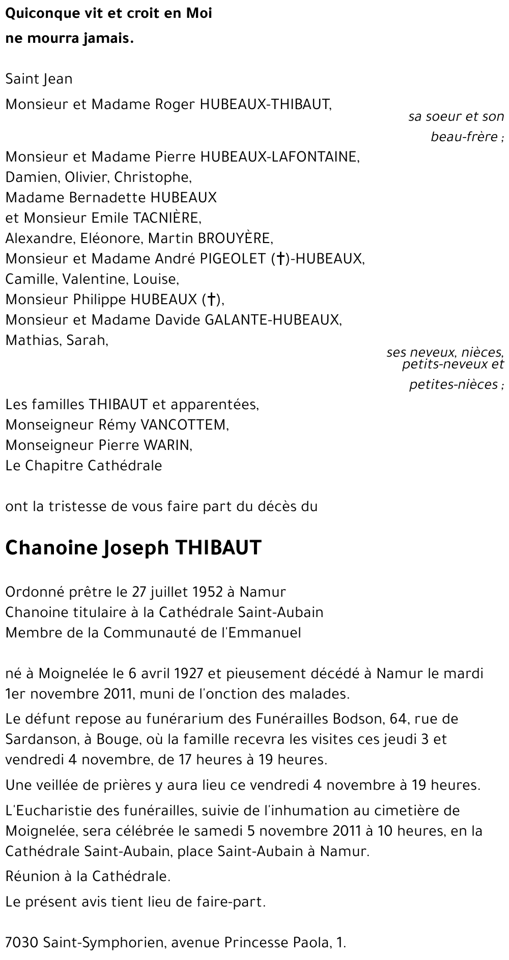 Joseph THIBAUT