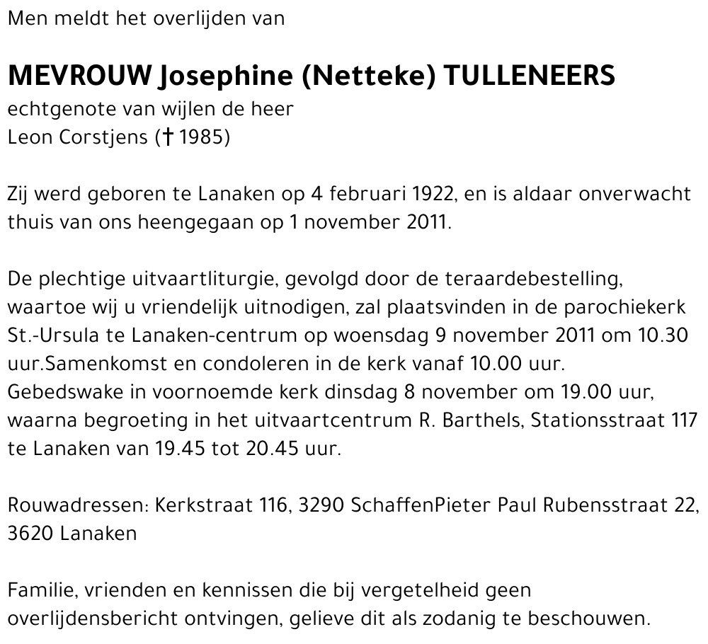 Josephine Tulleneers