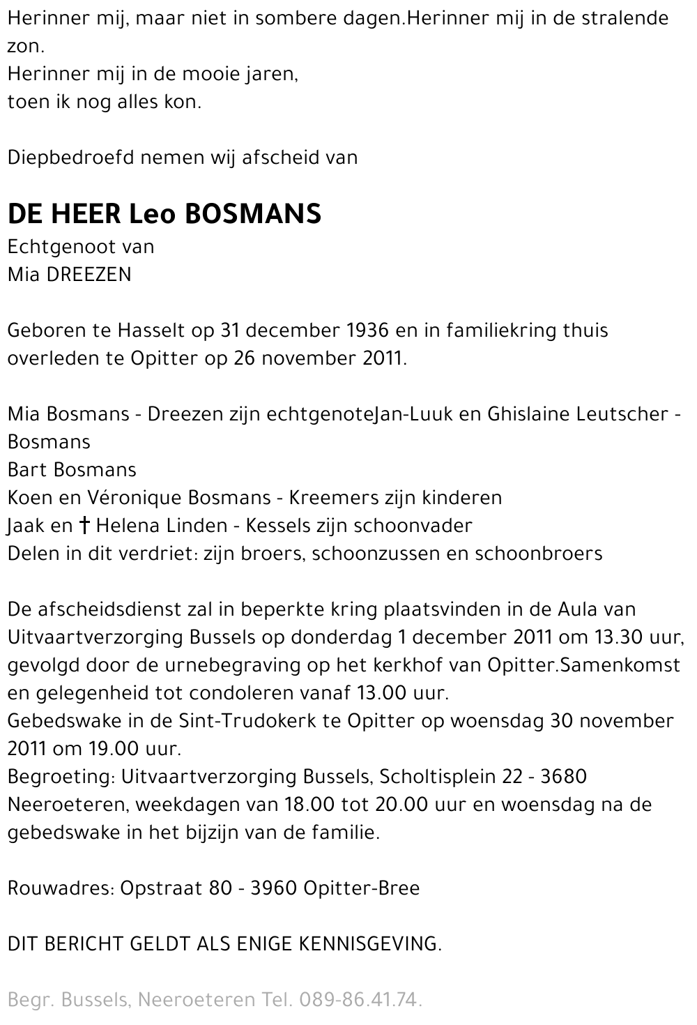 Leo BOSMANS