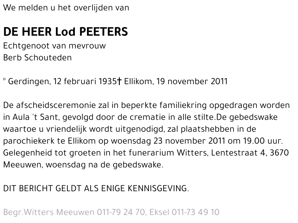 Lod Peeters