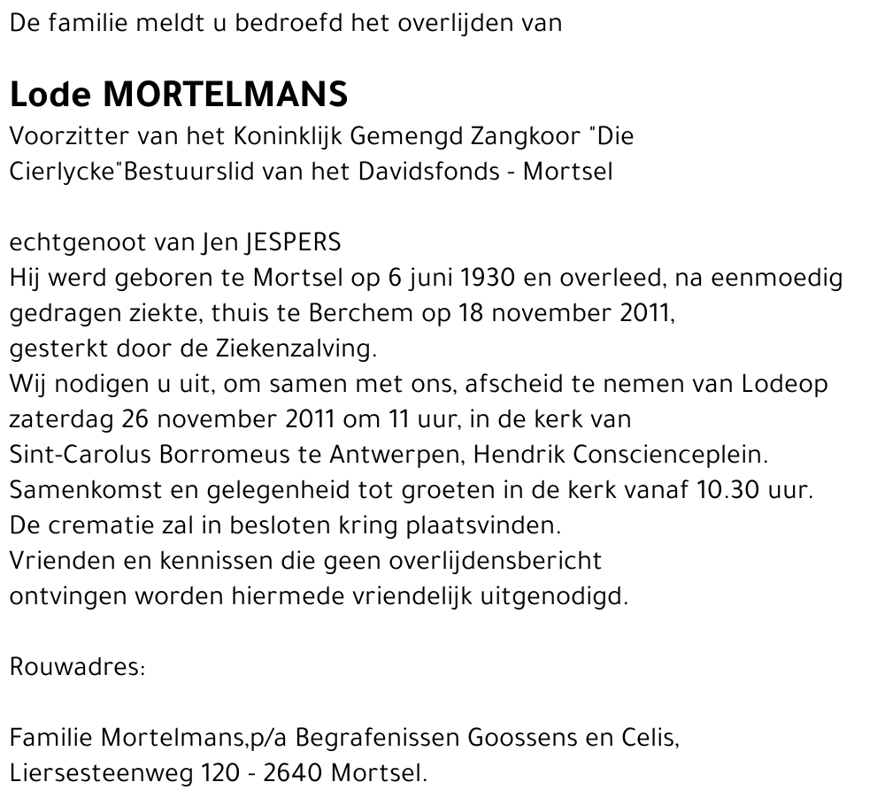 Lode Mortelmans