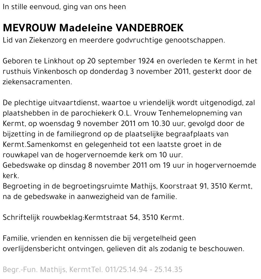 Madeleine Vandebroek