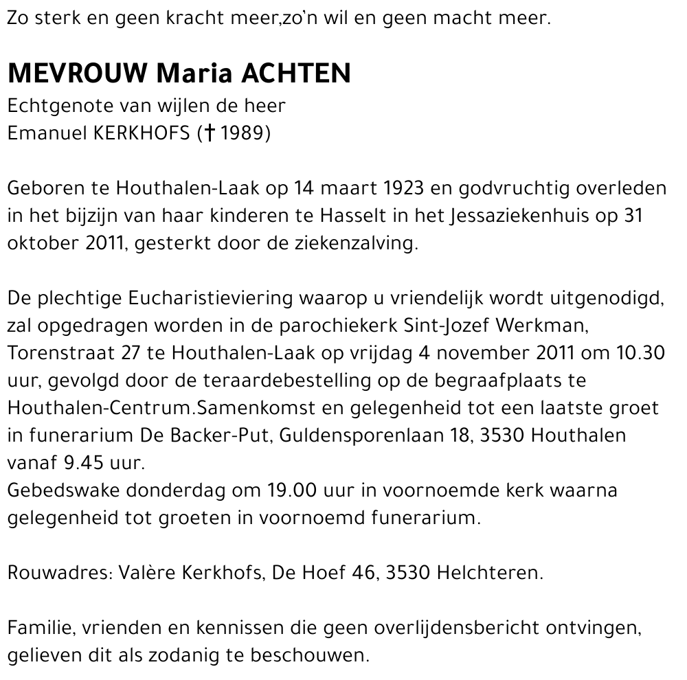 Maria ACHTEN