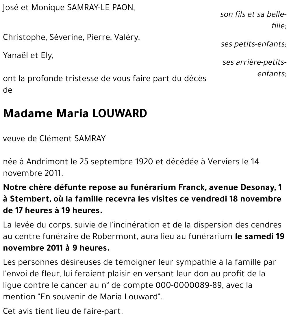 Maria LOUWARD