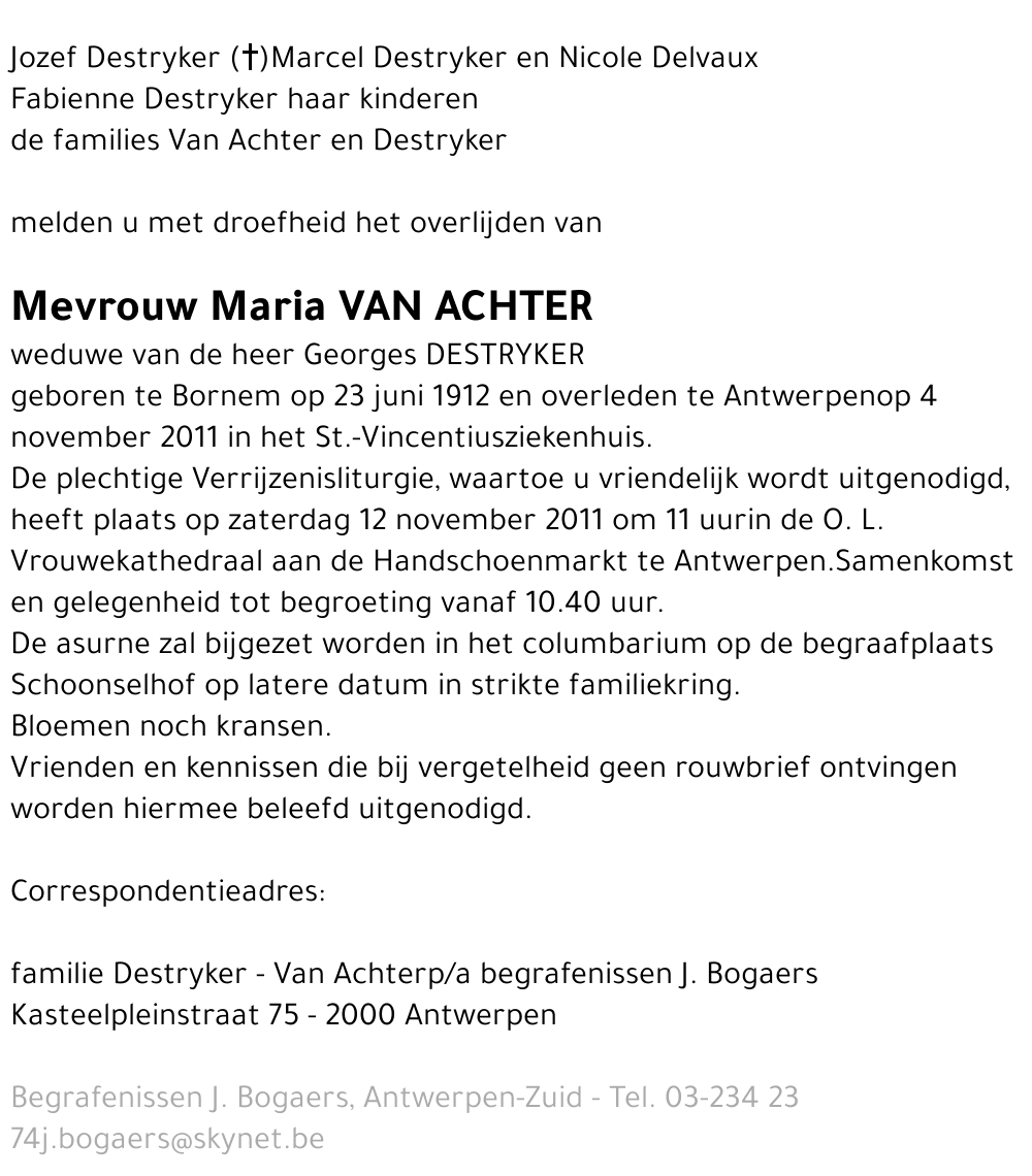 Maria Van Achter