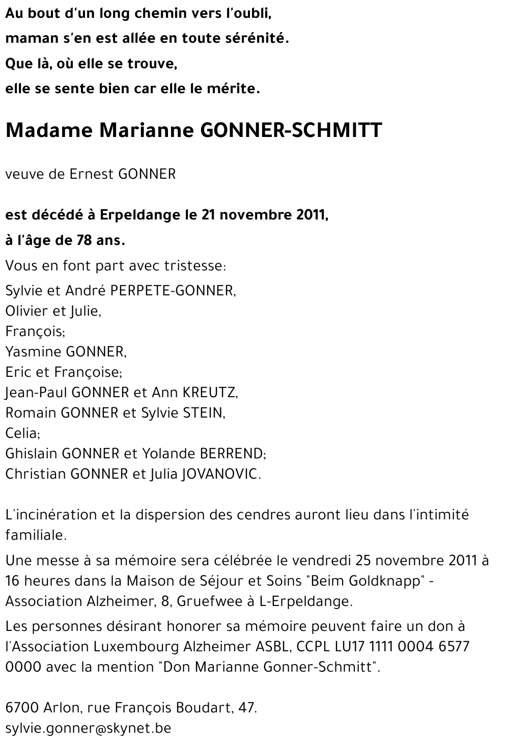 Marianne GONNER-SCHMITT