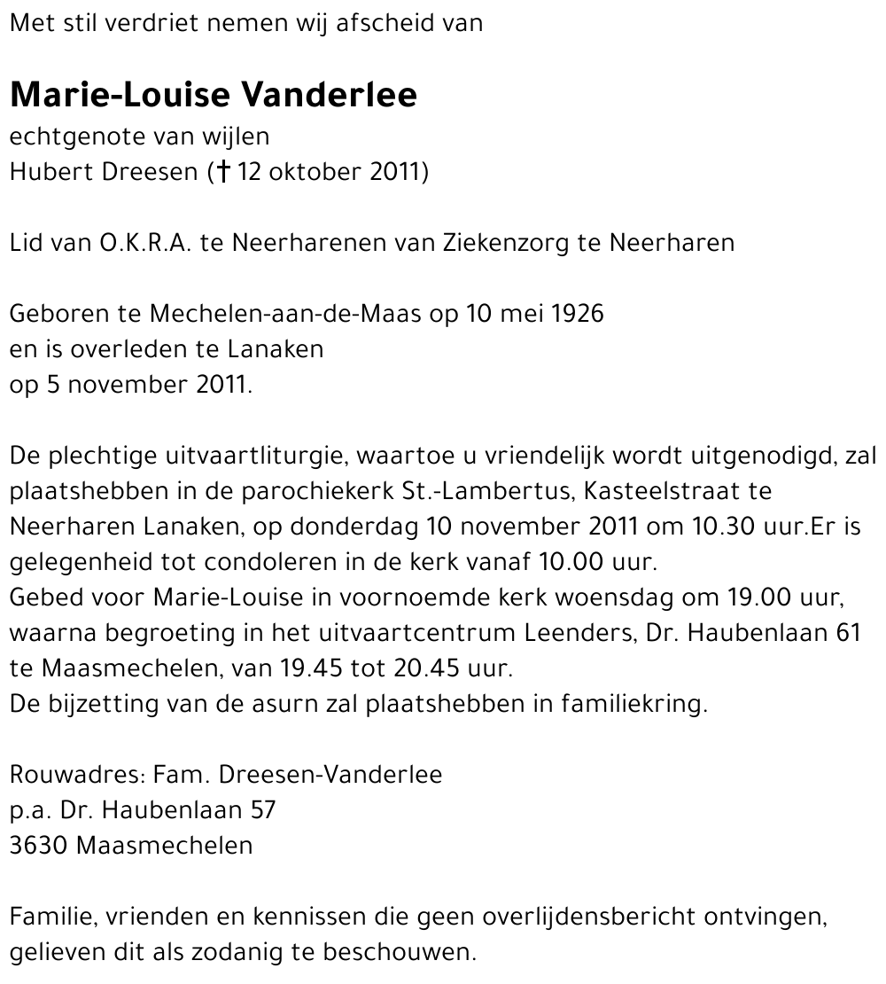 Marie-Louise Vanderlee